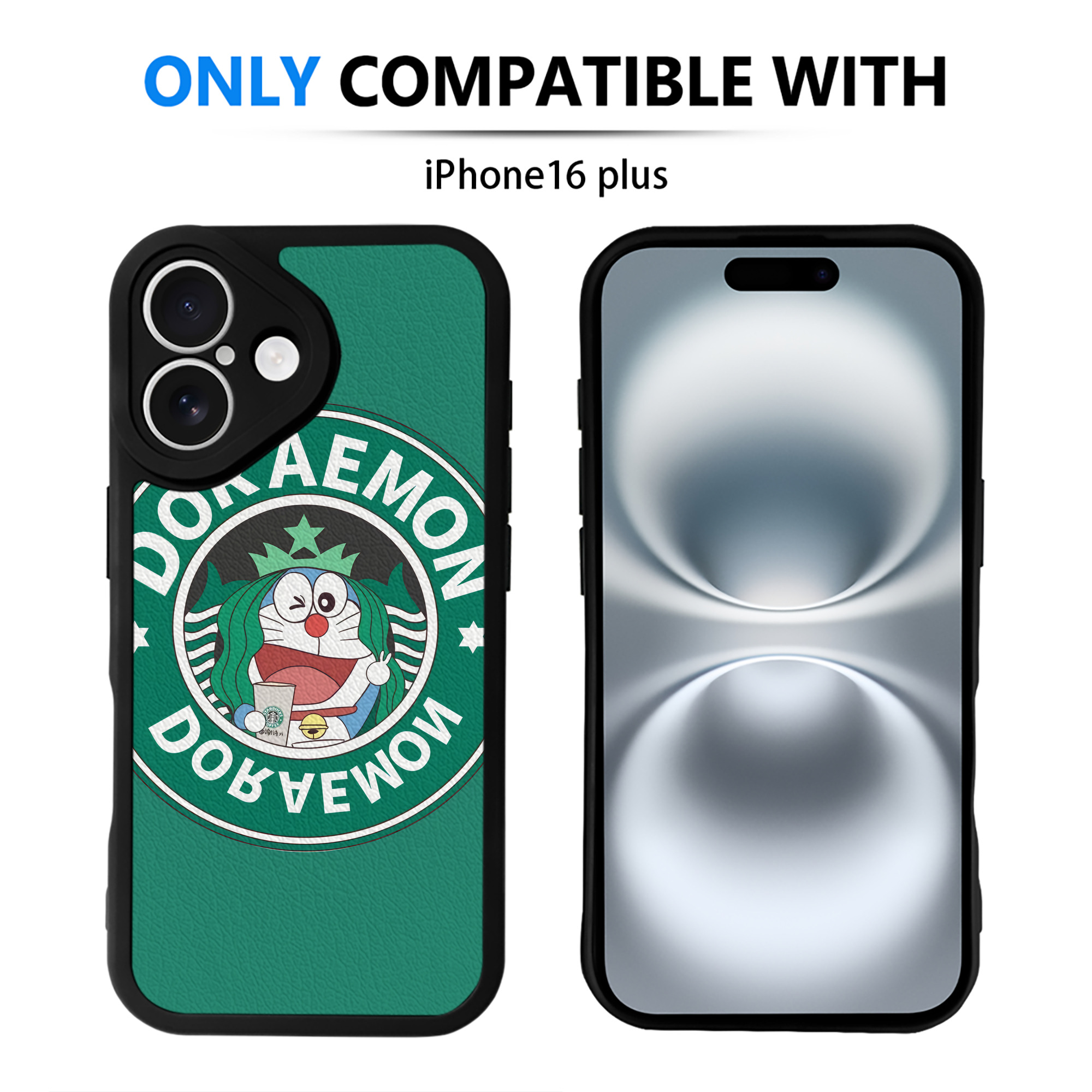 （画像用） ドラえもん Doraemon 【iPhone 16シリーズ対応】シリコンスマホケース（レザー調） 材質：シリコン